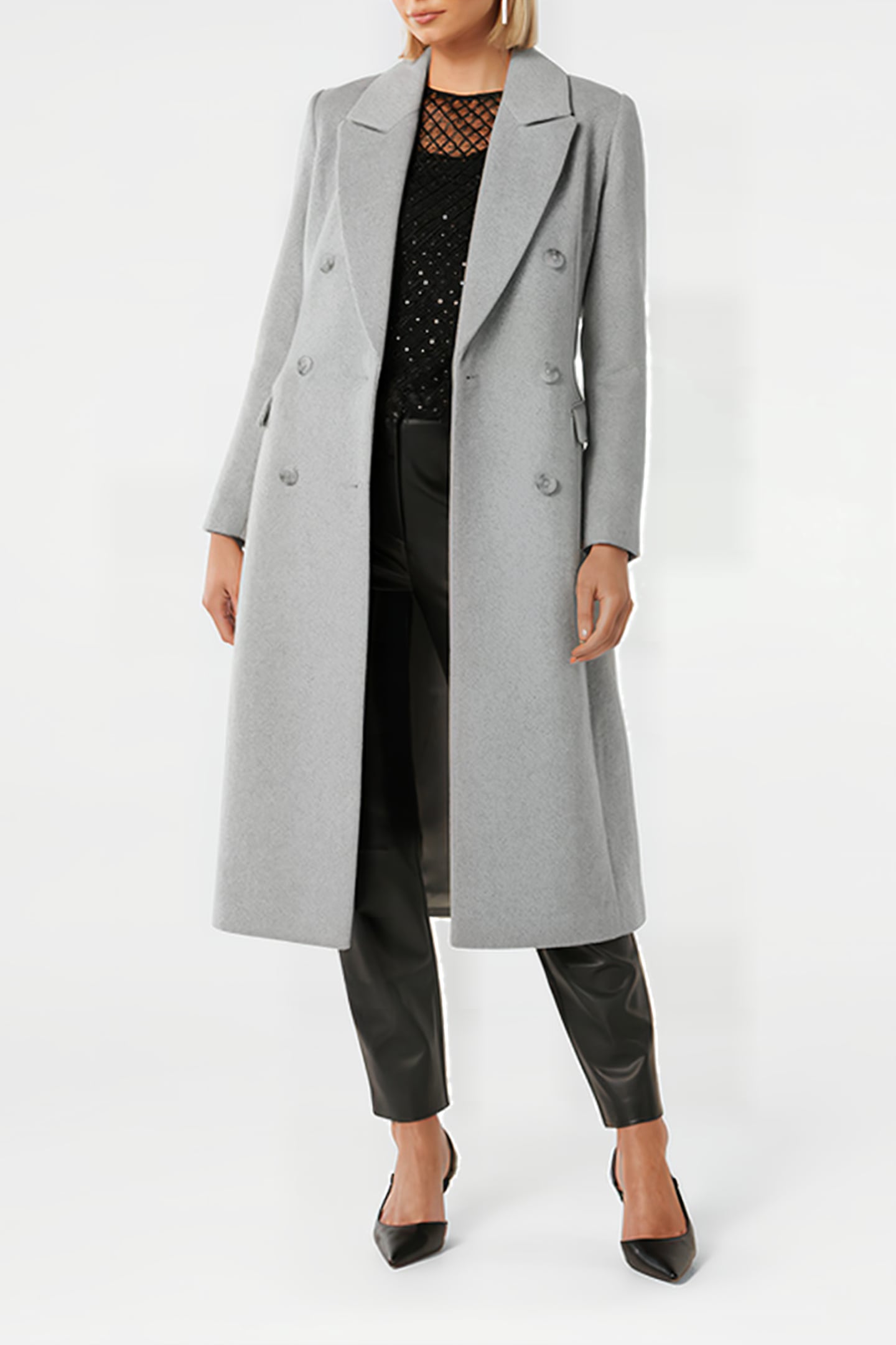 CHARLOTTE WRAP COAT GREY 5