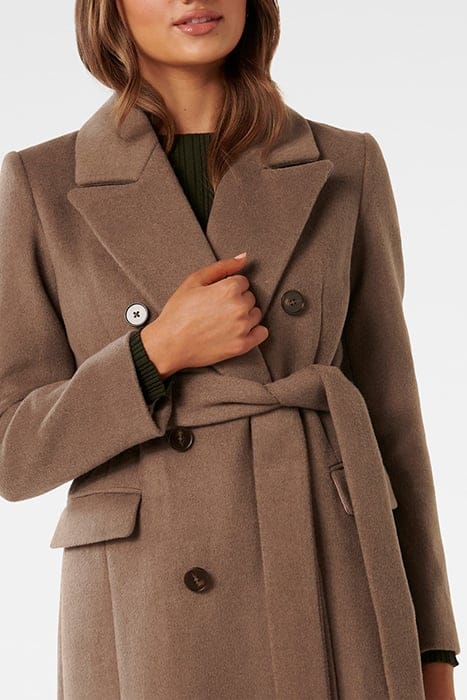 CHARLOTTE PETITE WRAP COAT ASH BROWN 6