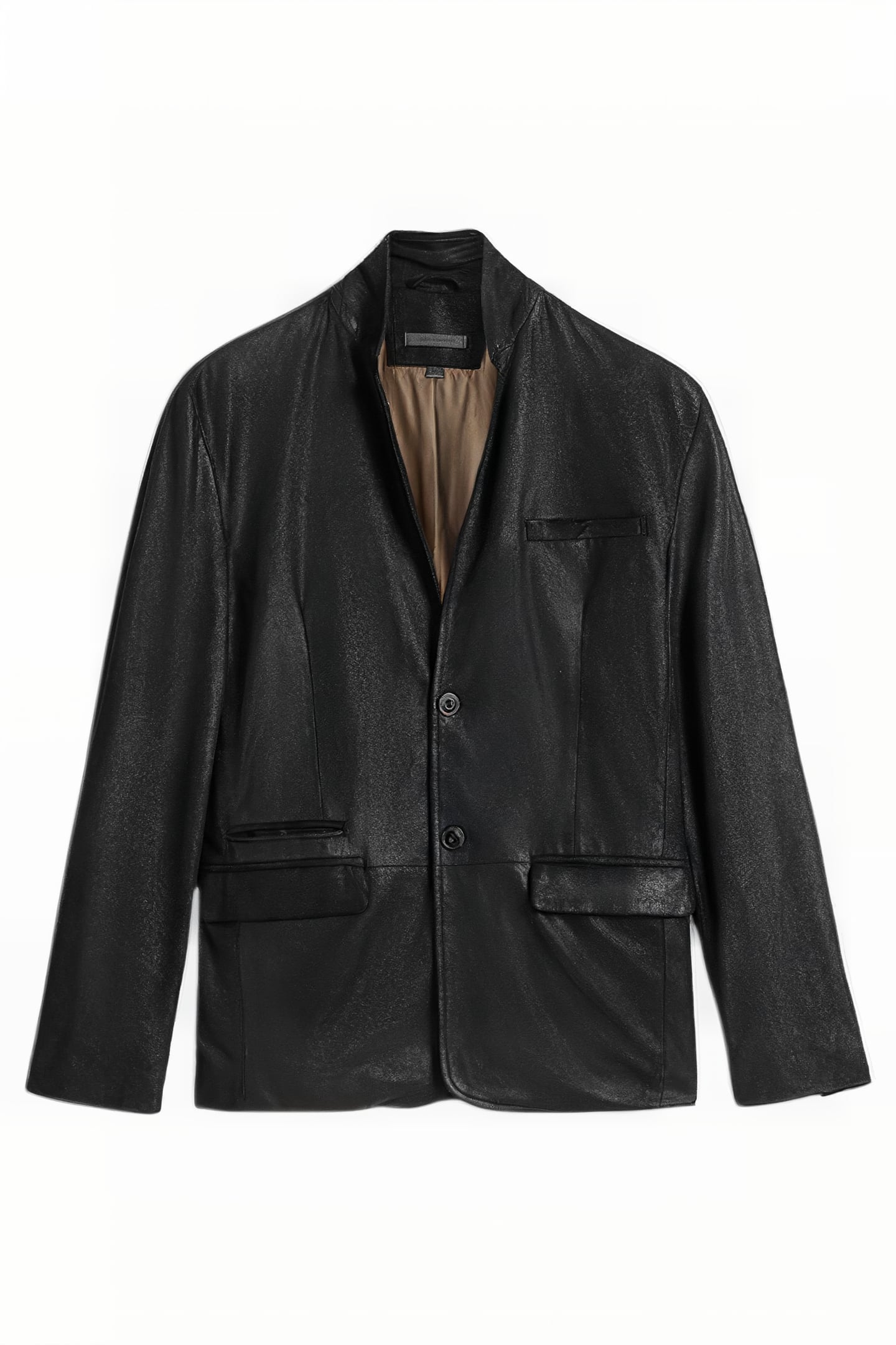 SLIM FIT NOTCH LAPEL JACKET WITH FLAP PO BLACK 2