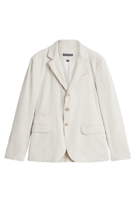 SLIM FIT NOTCH LAPEL JACKET WITH FLAP PO MACADAMIA 2