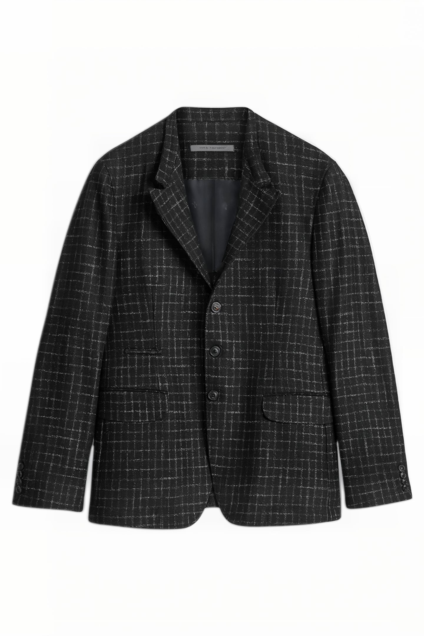 SLIM FIT SINGLE BREASTED CUT-AWAY JACKET BLACK 2
