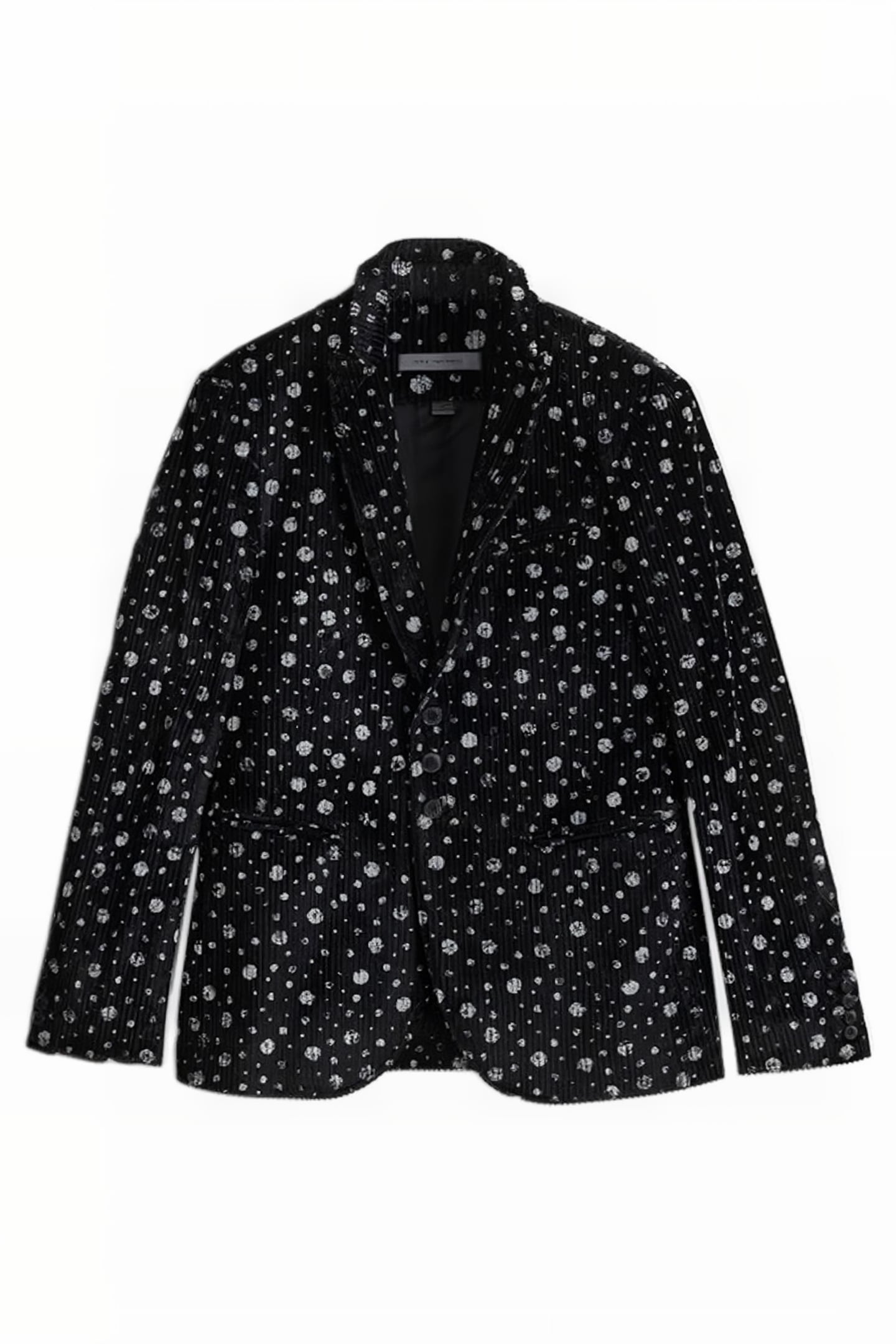 SLIM FIT CONVERTIBLE PEAK LAPEL BUTTON F BLACK 2