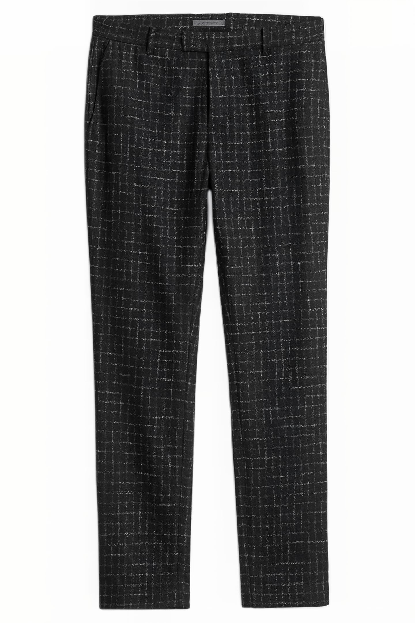 SLIM FIT PANTS WITH WELT HIP POCKET AND BLACK 3
