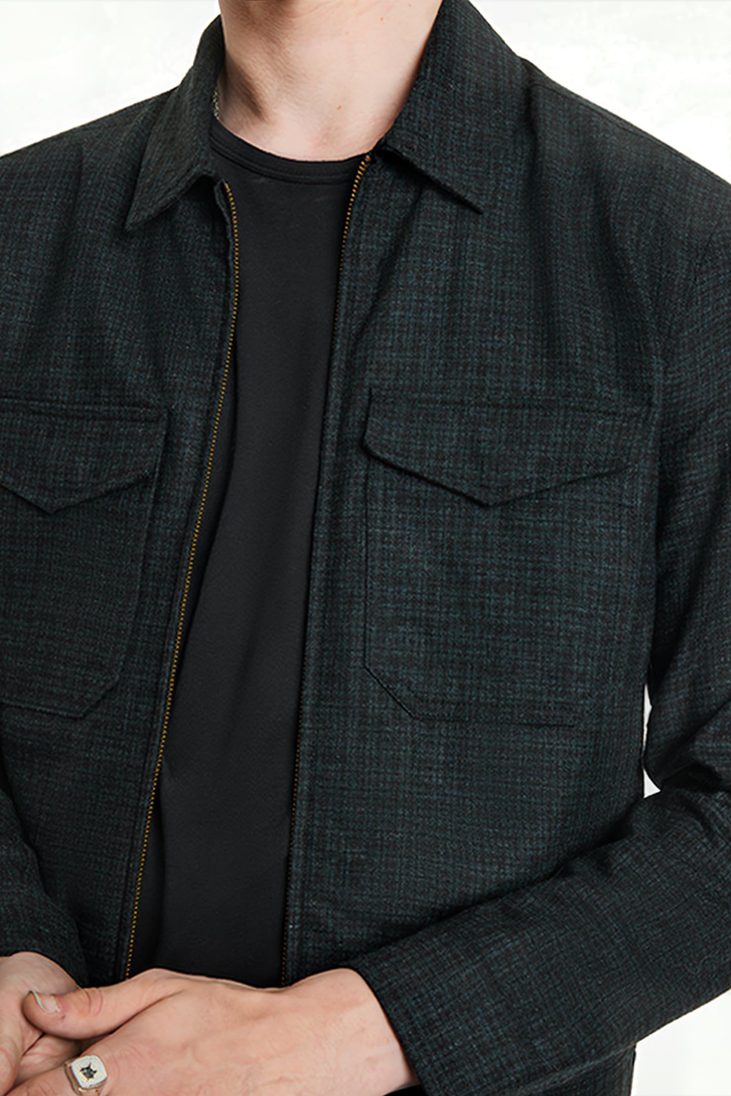 LANDON JACKET - ZIPPER CLOSURE ZIP-OUT H MOSS 3