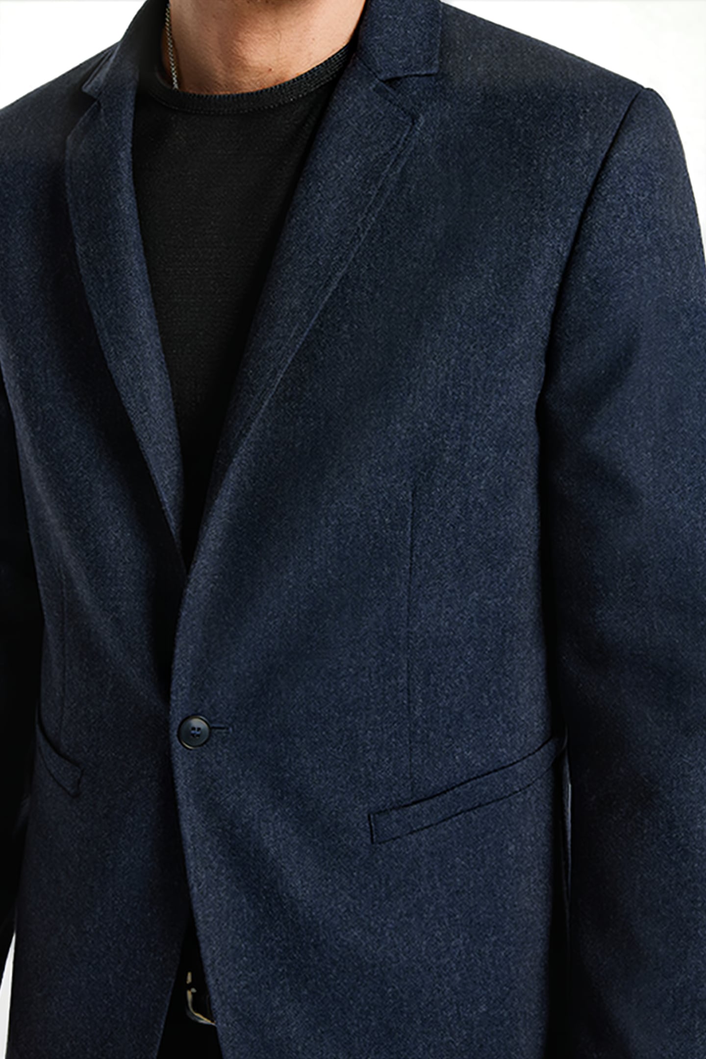 WILLET - ONE BUTTON SKINNY NOTCH LAPEL S NAVY 3