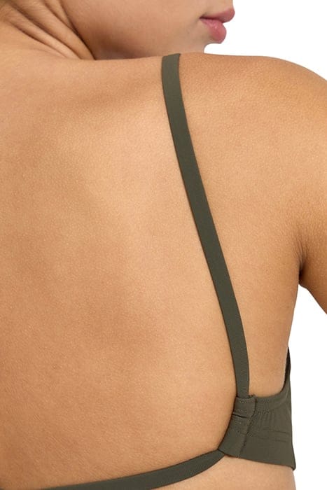 WOMEN'S ARENA SOLID BIKINI BANDEAU TIE B DARK OLIVE 8