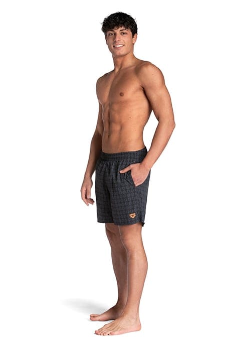 MEN'S ARENA 50TH BEACH BOXER BLACK MULTI-BLACK-WHITE 3