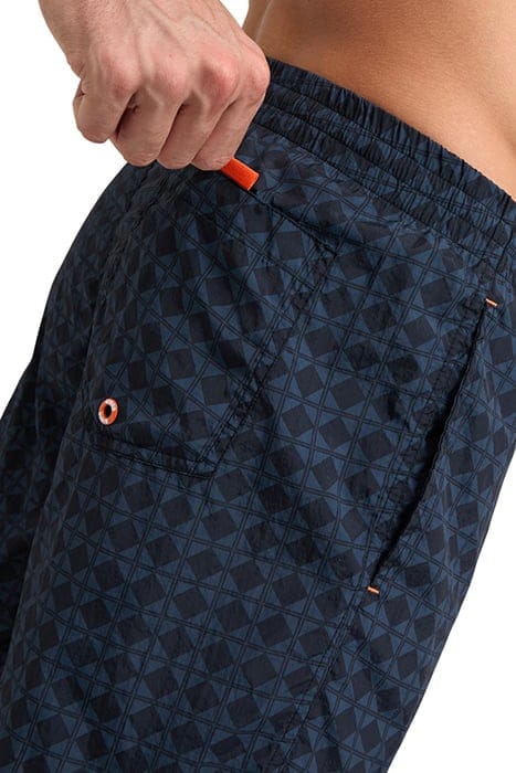 MEN'S ARENA 50TH BEACH BOXER BLACK MULTI-BLACK-WHITE 8