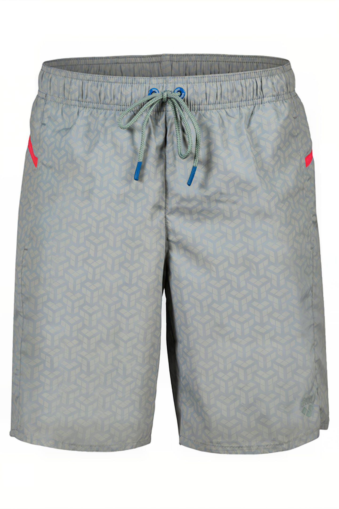 MEN'S ARENA PRO_FILE BEACH BERMUDA PRINT JADE-FLUO RED 4
