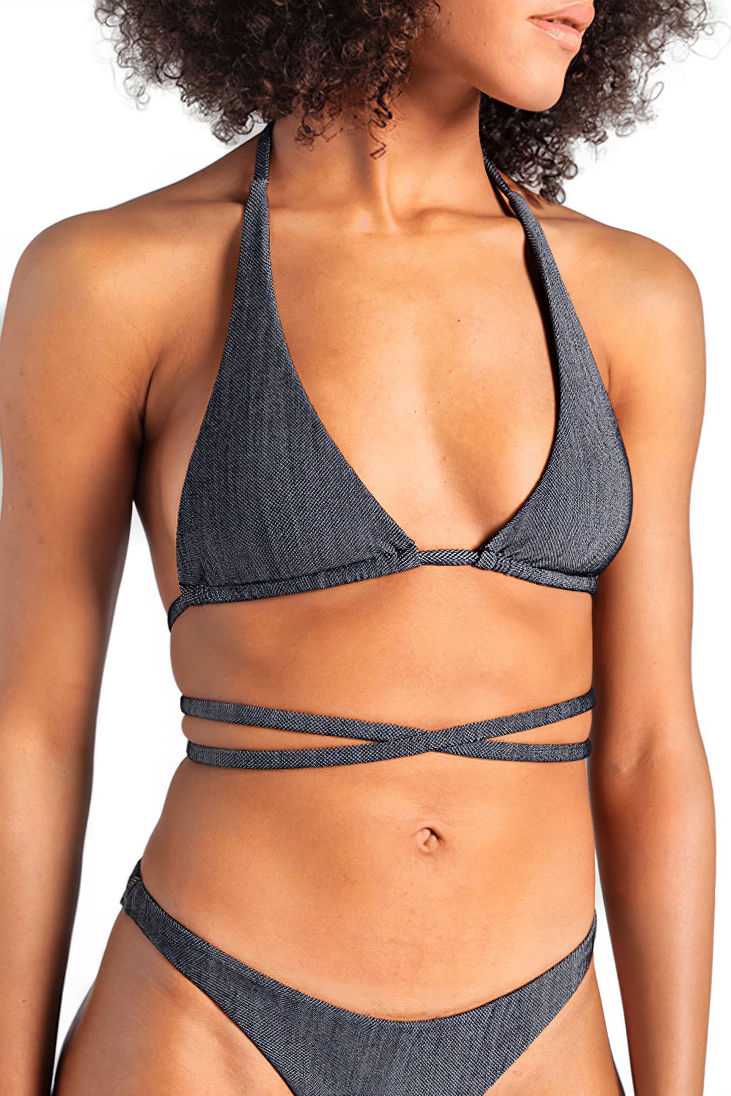 WOMEN'S ARENA TECH WOOL TRIANGLE BIKINI BLACK 8
