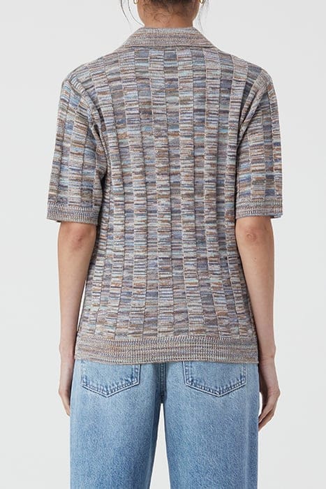 POLO SHORT SLEEVE CHAMBRAY BLUE 2