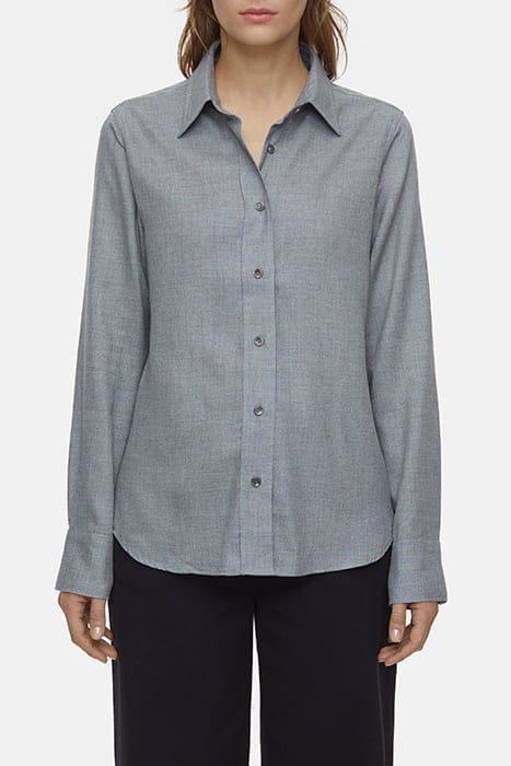 STRAIGHT FITTED SHIRT DARK GREY MELANGE 1
