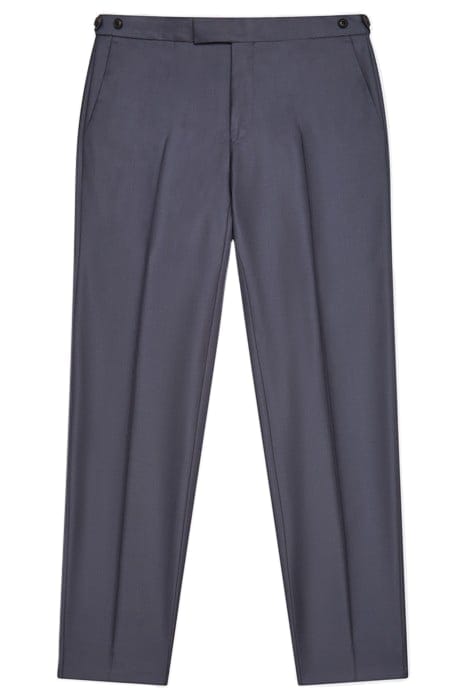 HIKED WOOL SUIT PANTS — BLUE 4