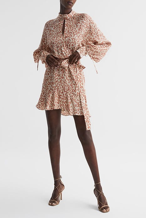TEYA ANIMAL MINI DRESS — NEUTRAL 2
