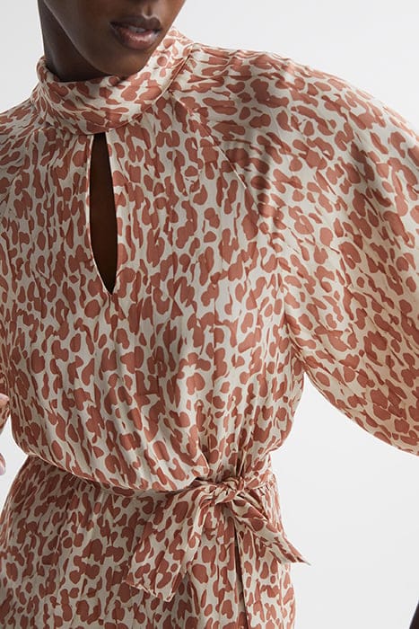 TEYA ANIMAL MINI DRESS — NEUTRAL 5