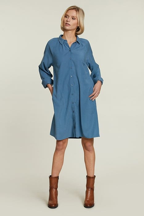 BLUE UNI DRESS WITH BUTTONS 1