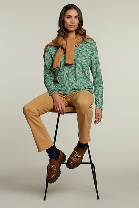 BEIGE LONG 5-POCKET PANTS 3