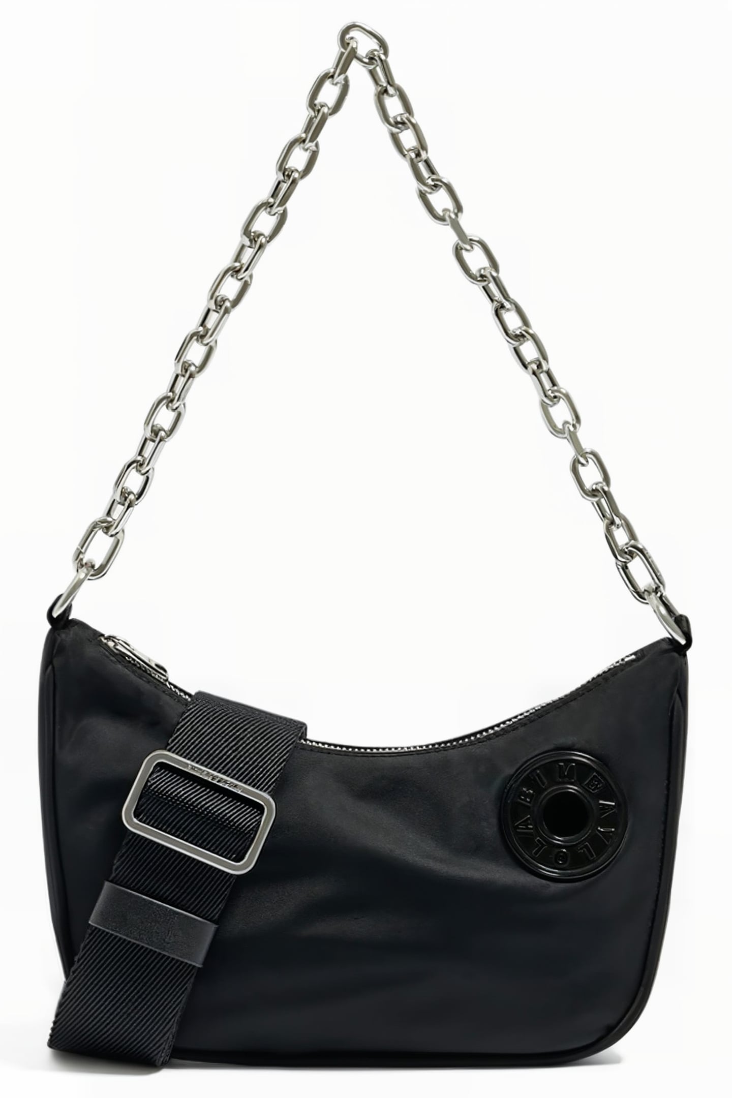 S BLACK NYLON MOON BAG 1