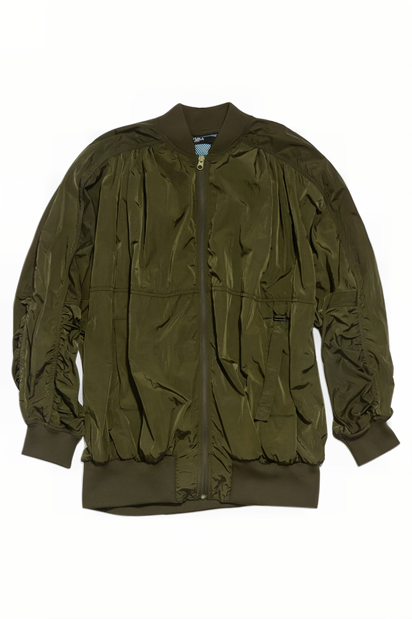 KHAKI NYLON BOMBER JACKET 3
