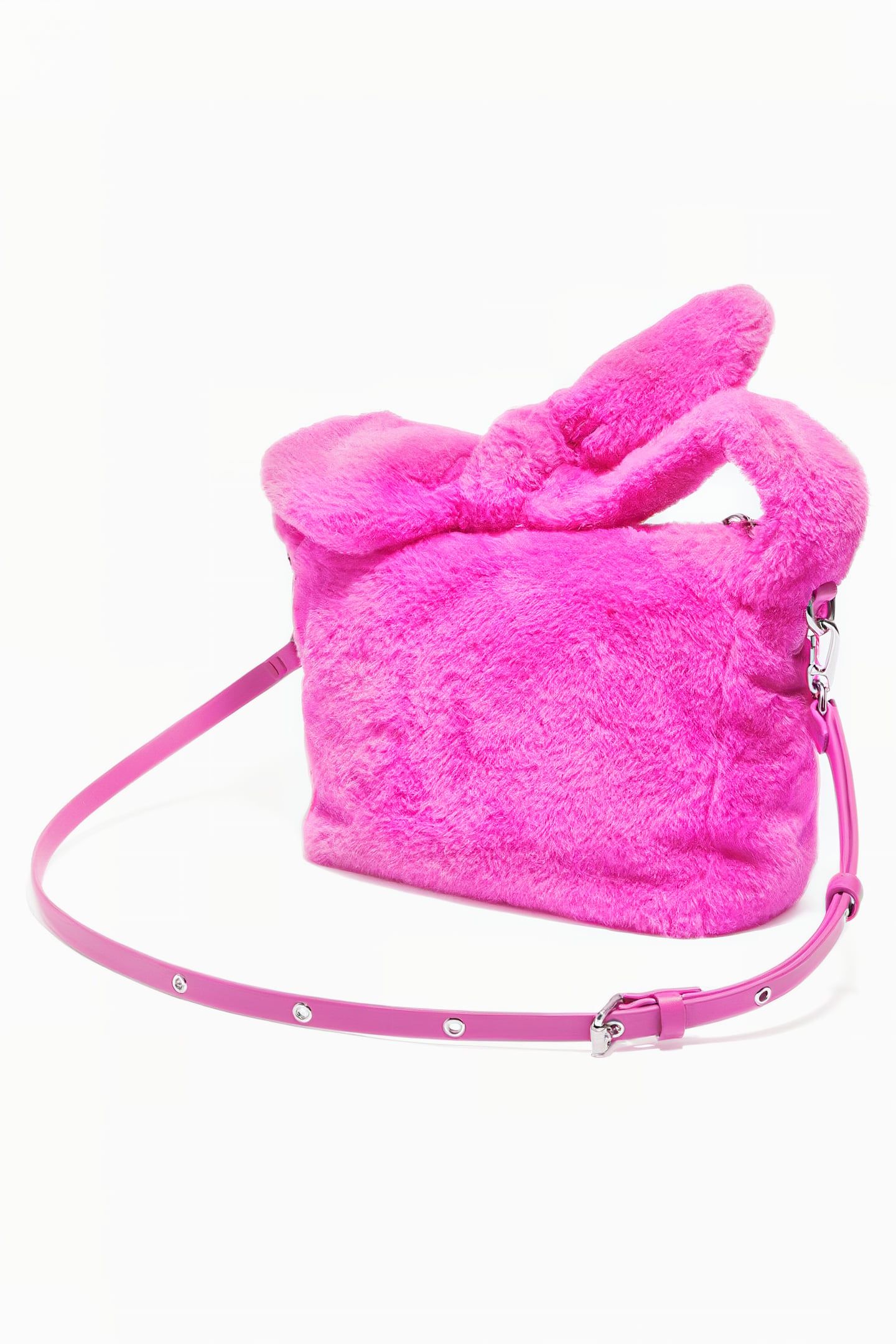 S PINK FUR HOBO BAG 2