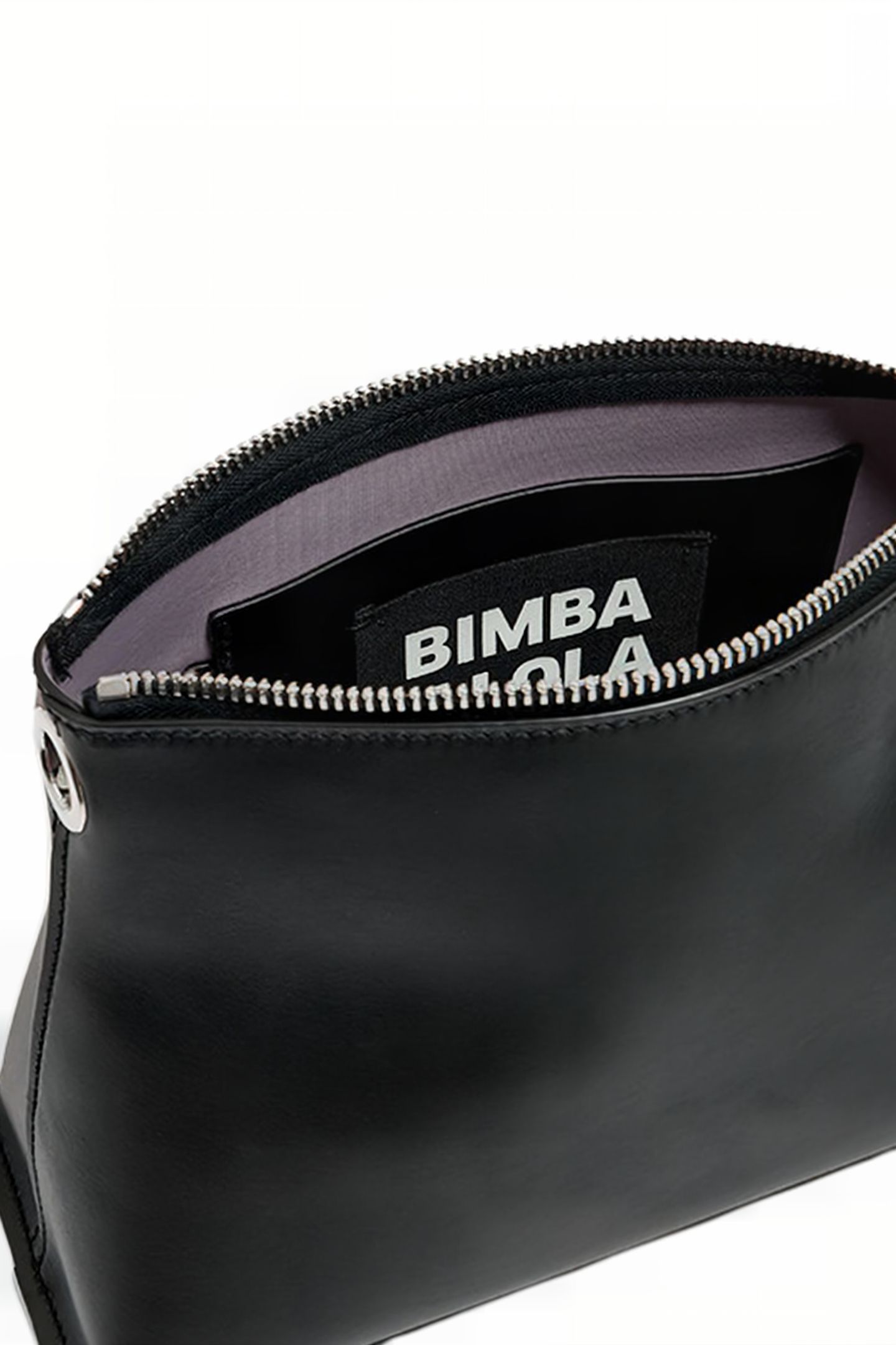 M BLACK LEATHER TRAPEZIUM BAG 3
