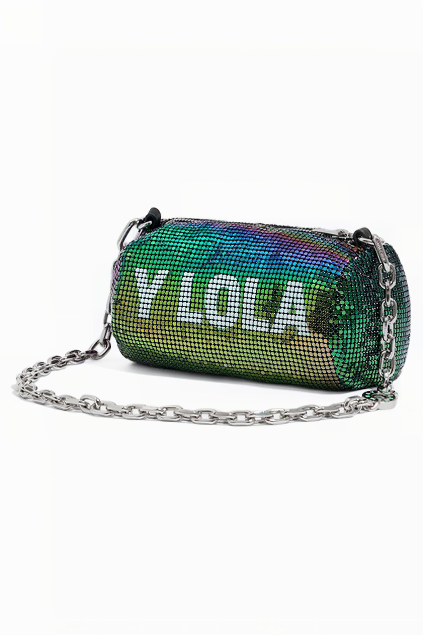 IRIDESCENT MESH CYLINDRICAL BAG 2