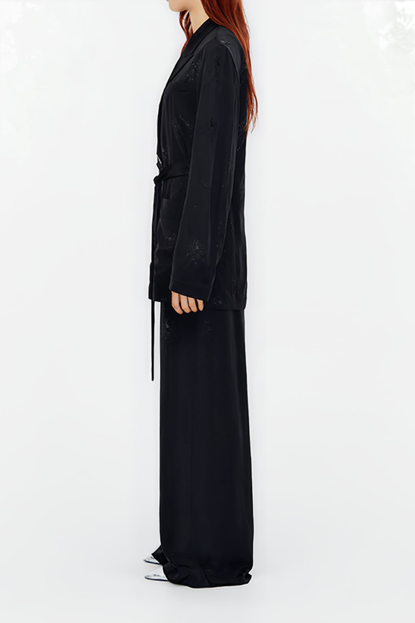 BLACK FLUID JACQUARD BLAZER 4