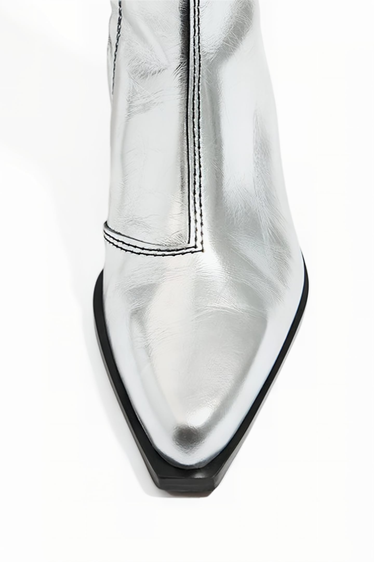 SILVER LEATHER COWBOY BOOT 4