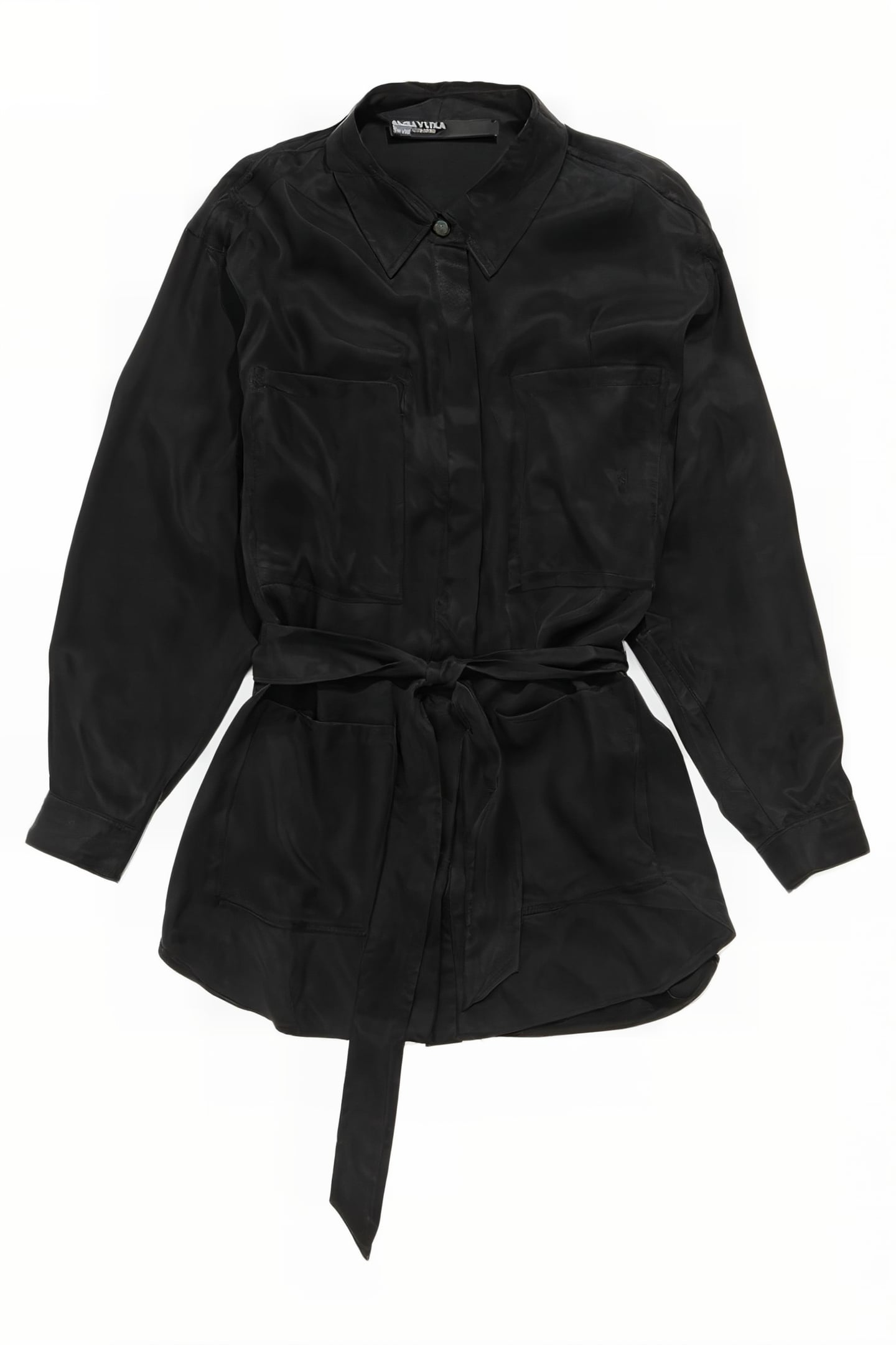 BLACK BELTED SHIRT 3