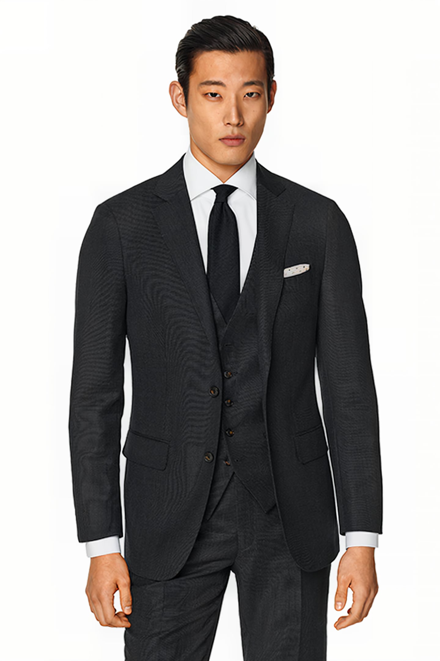 DARK GREY BIRD'S EYE TAILORED FIT SIENNA SUIT JACKET 1