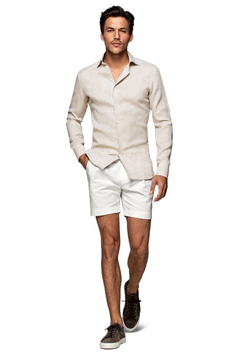 LIGHT BROWN SLIM FIT SHIRT 3
