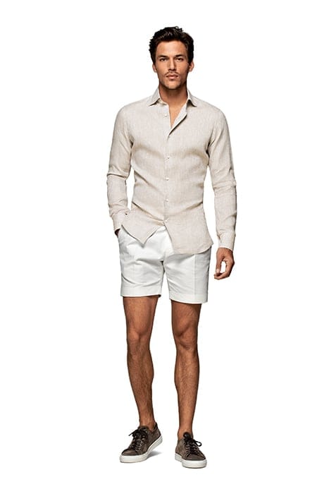 LIGHT BROWN SLIM FIT SHIRT 6