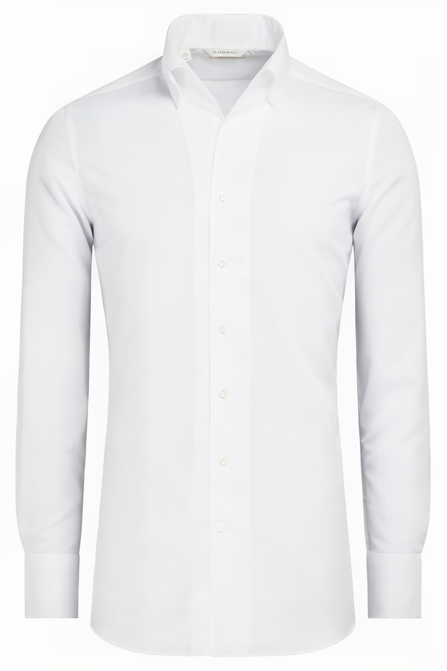 WHITE ONE PIECE COLLAR EXTRA SLIM FIT SHIRT 4