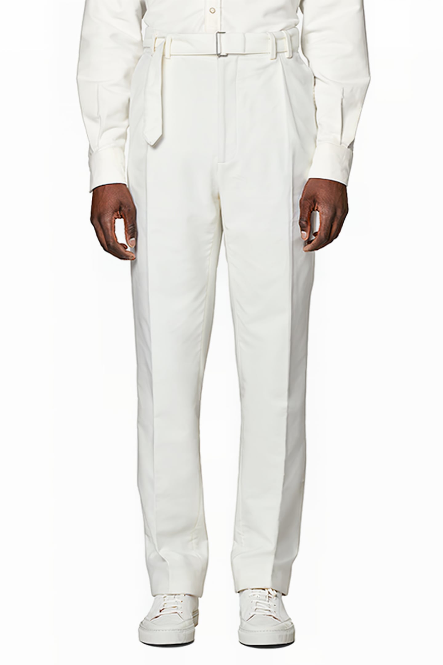 OFF-WHITE WIDE LEG TAPERED TROUSERS 1