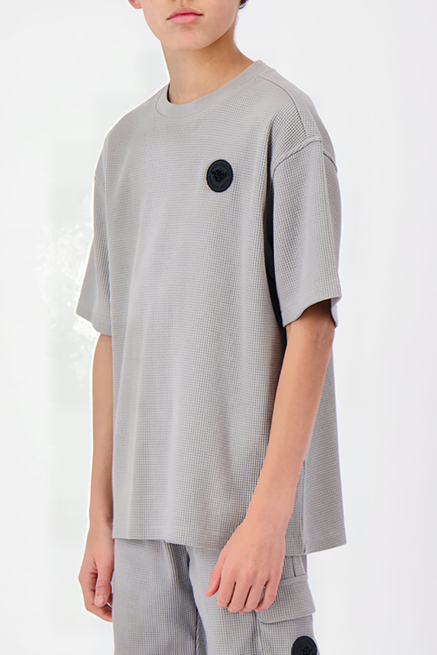 JR. WAFFLE TEE GREY 2