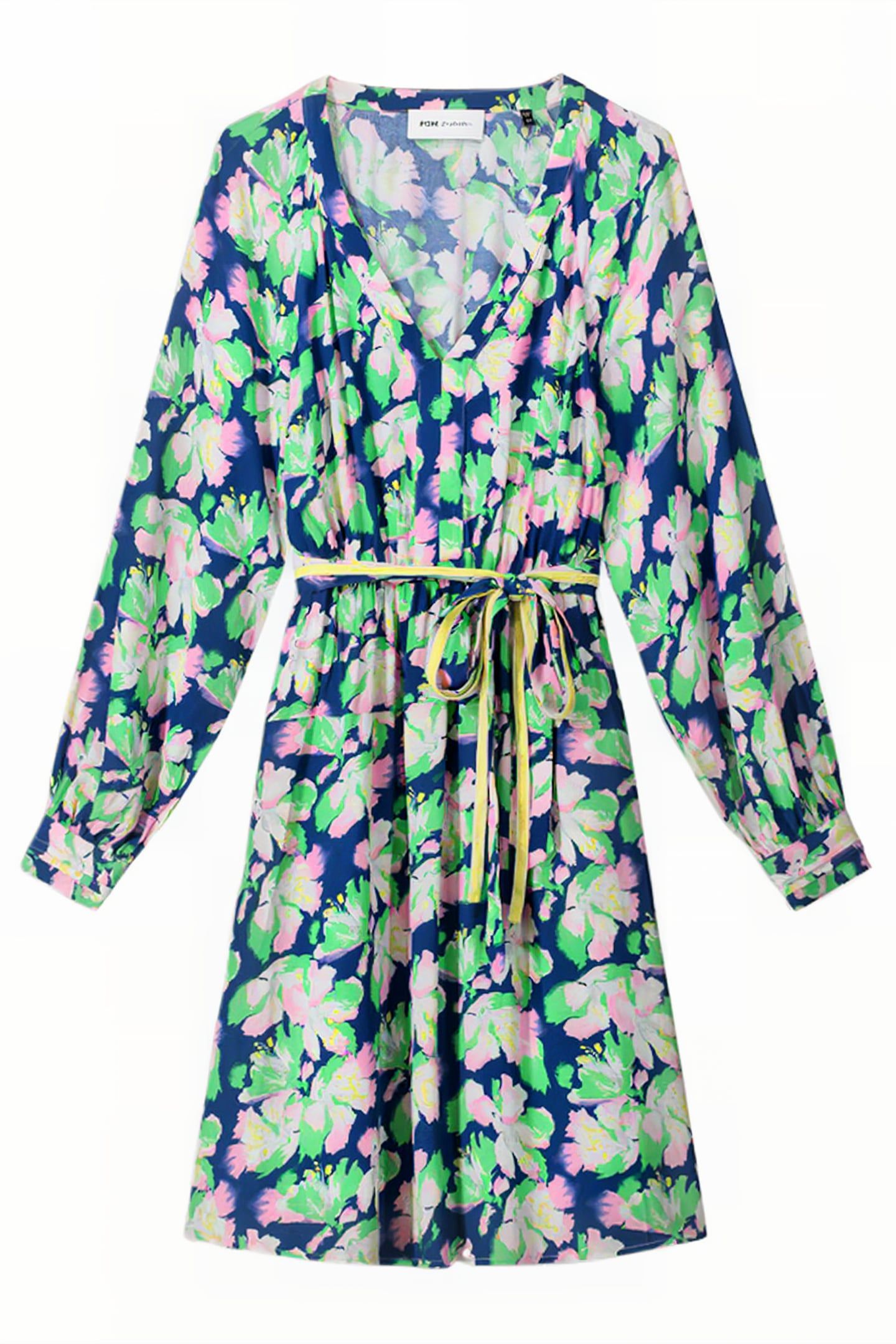 DRESS - LILIES BLUE MULTI COLOUR 3