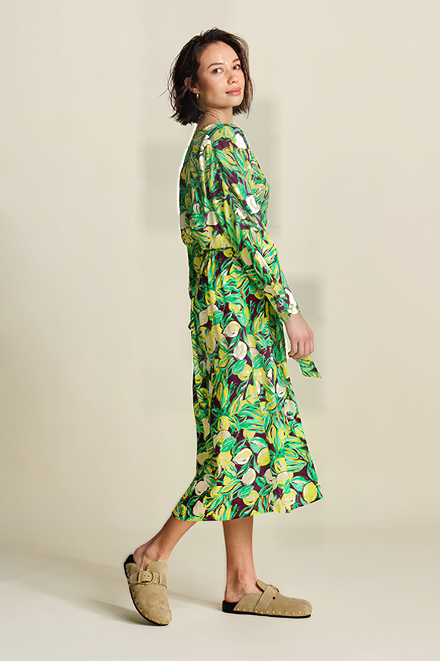 DRESS - LEMON TREE CRINKLE MULTI COLOUR 4