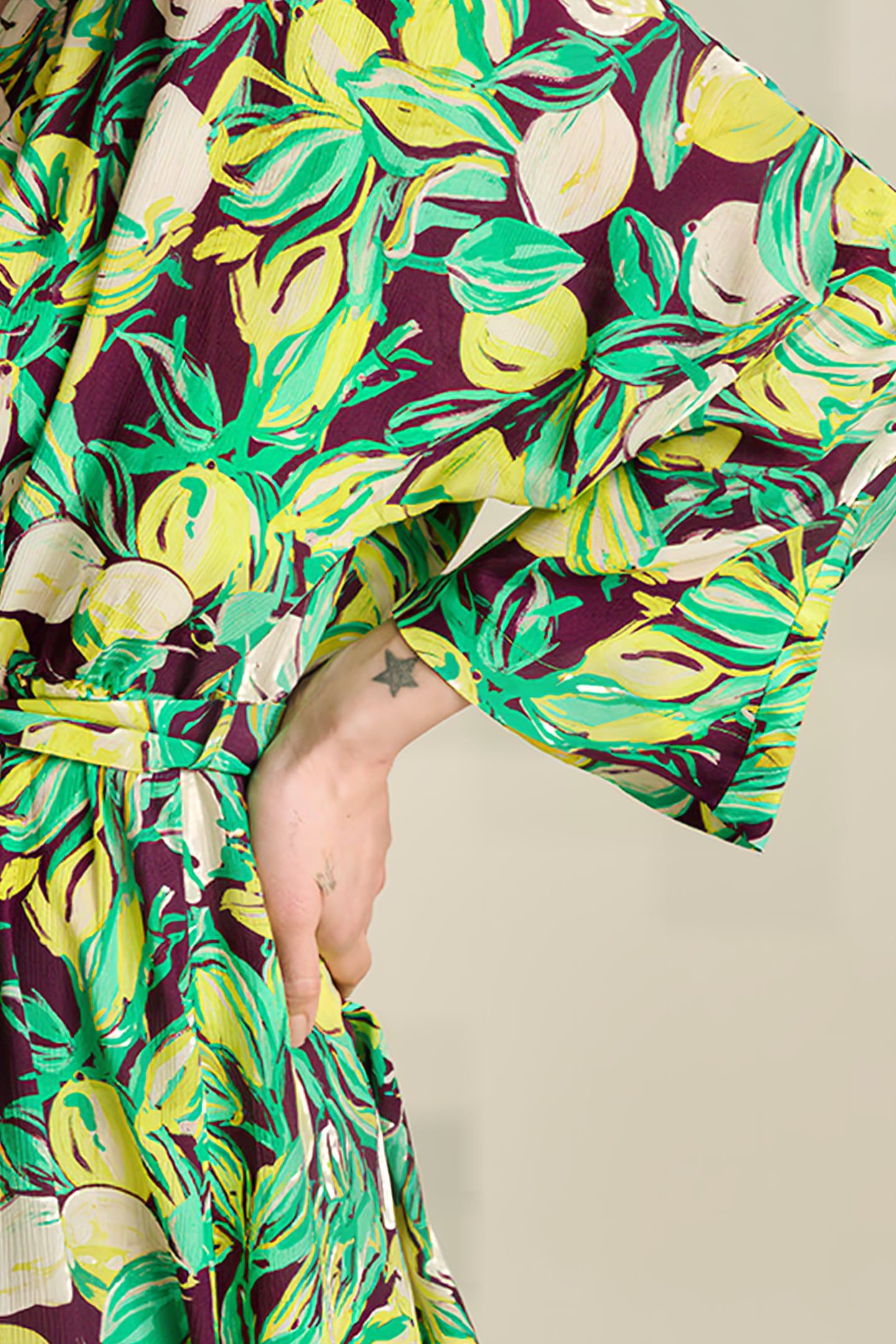 DRESS - LEMON TREE CRINKLE MULTI COLOUR 6
