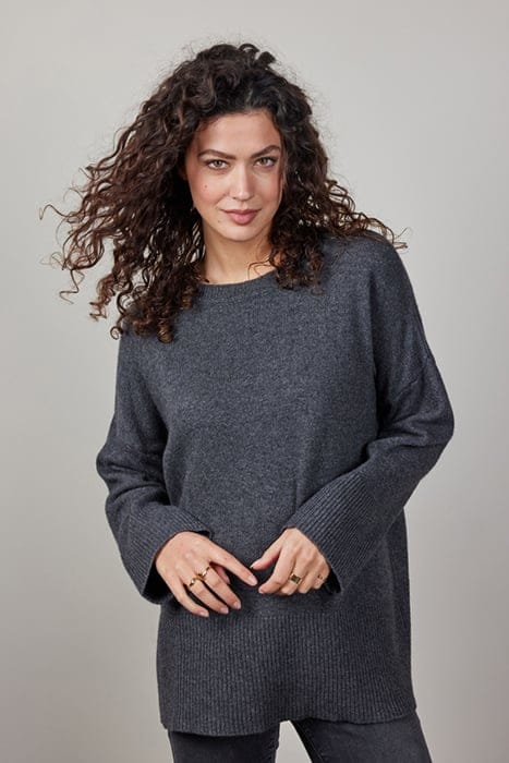 PULLOVER SOLE CASHMERE DARK GREY MELANGE 1