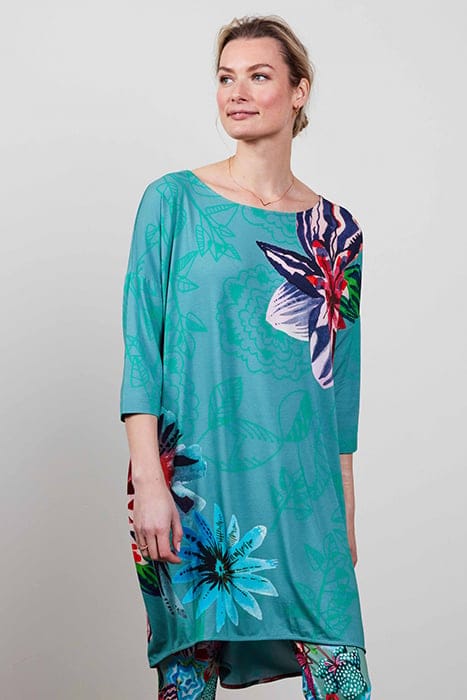 BASIC LEGGINGS PRINT GRANITE GREEN WITH FLORAL MEDLEY 5