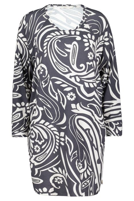 COMFY LOOSE DRESS PRINTED 3/4 DARK SHADOW WITH GRANDEUR PRIN 4