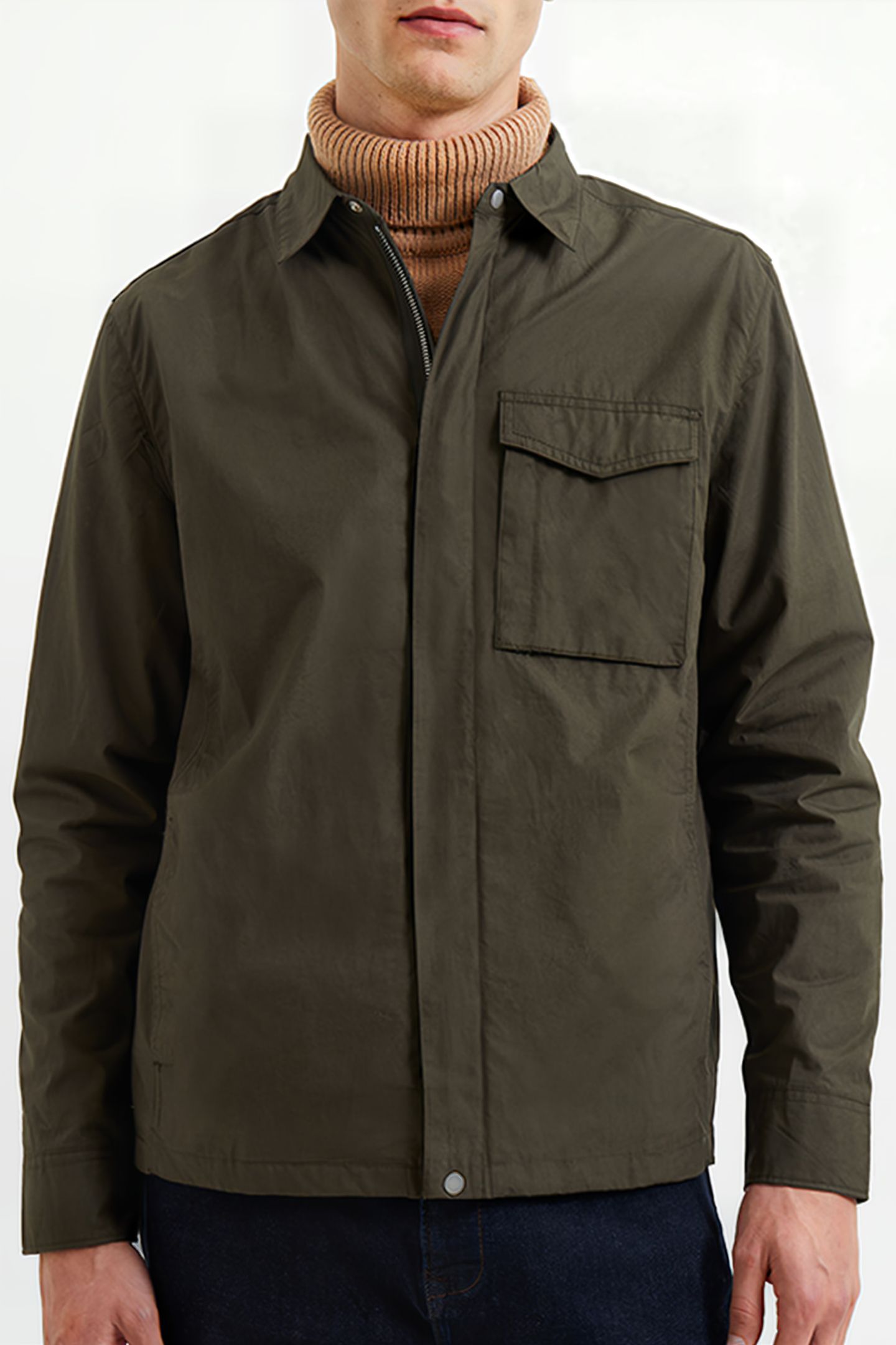 MILITARY COTTON OVERSHIRT GREEN 1