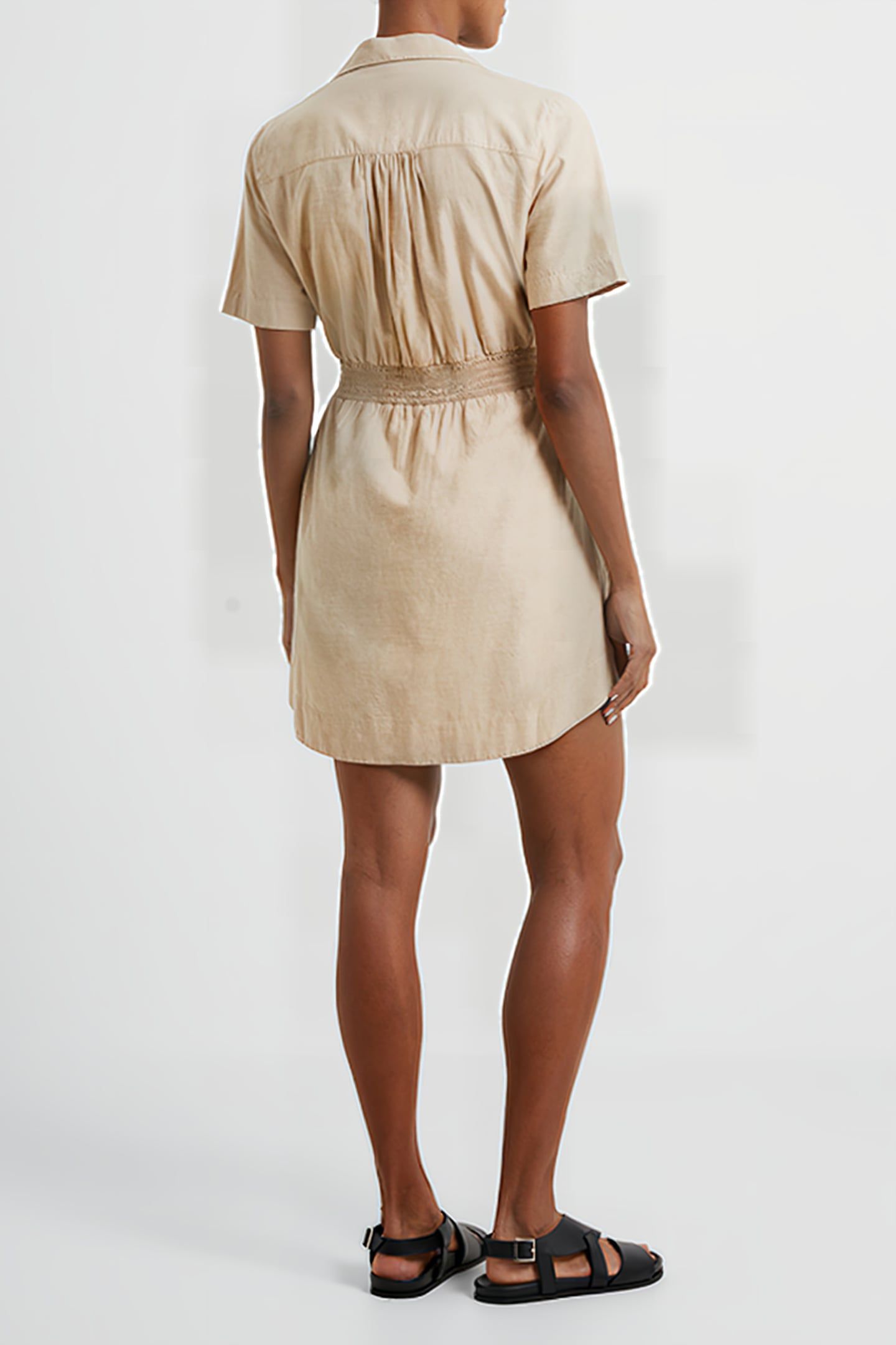 ALANIA LYOCELL BLEND SHIR DRES BROWN 2