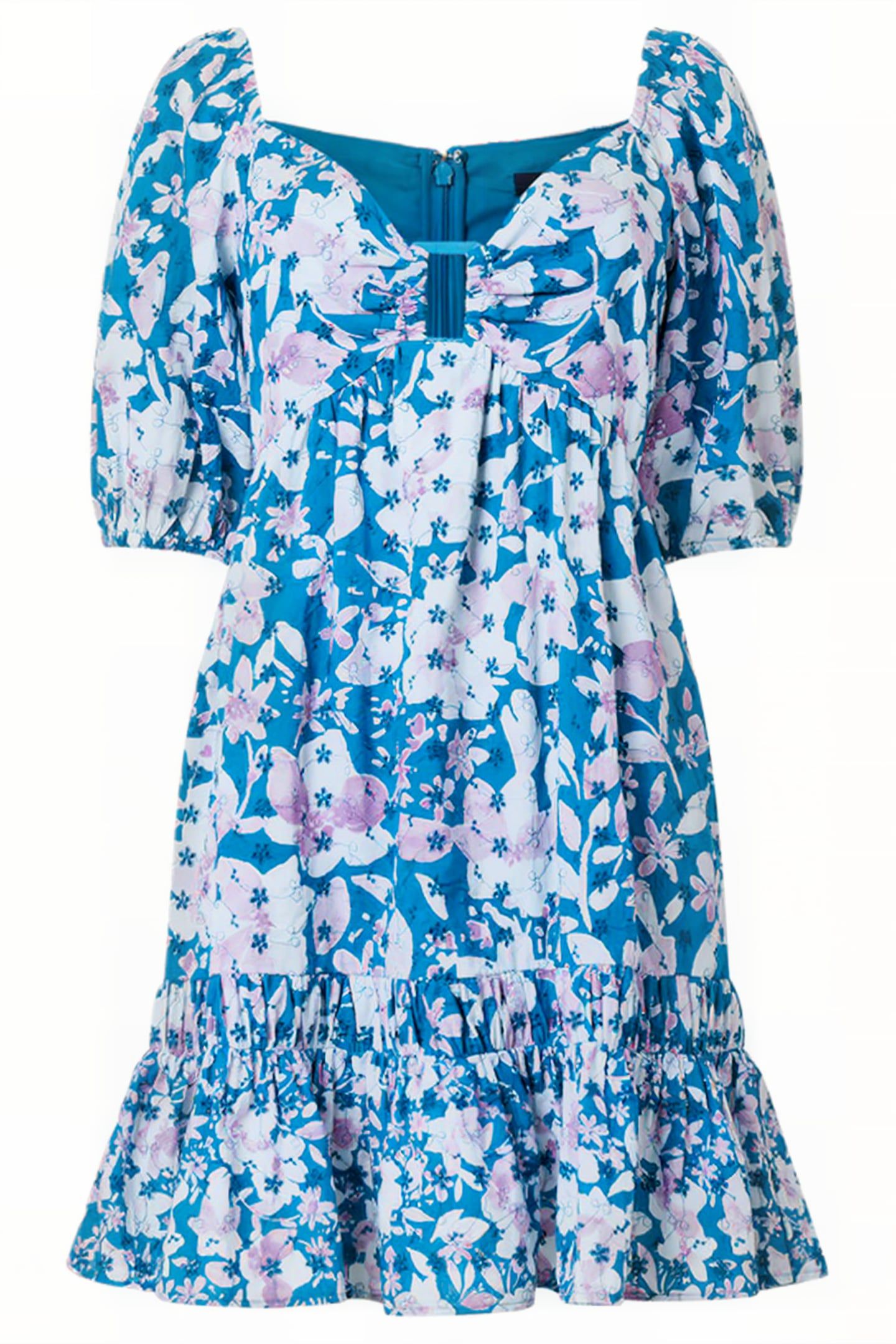 DREANNA COTTON MINI DRESS BLUE 4