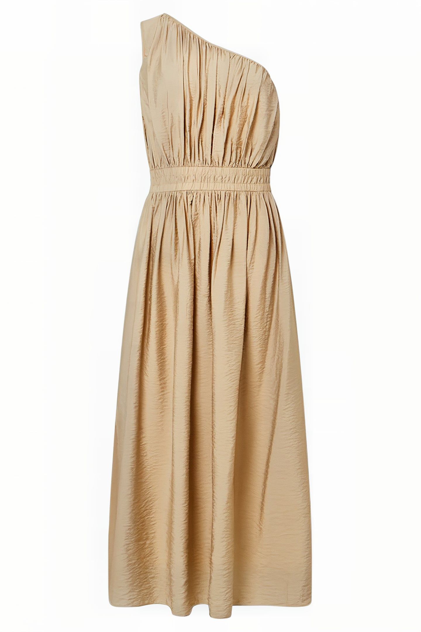 FARON MIDI ONE SHOULDER DRESS BROWN 3