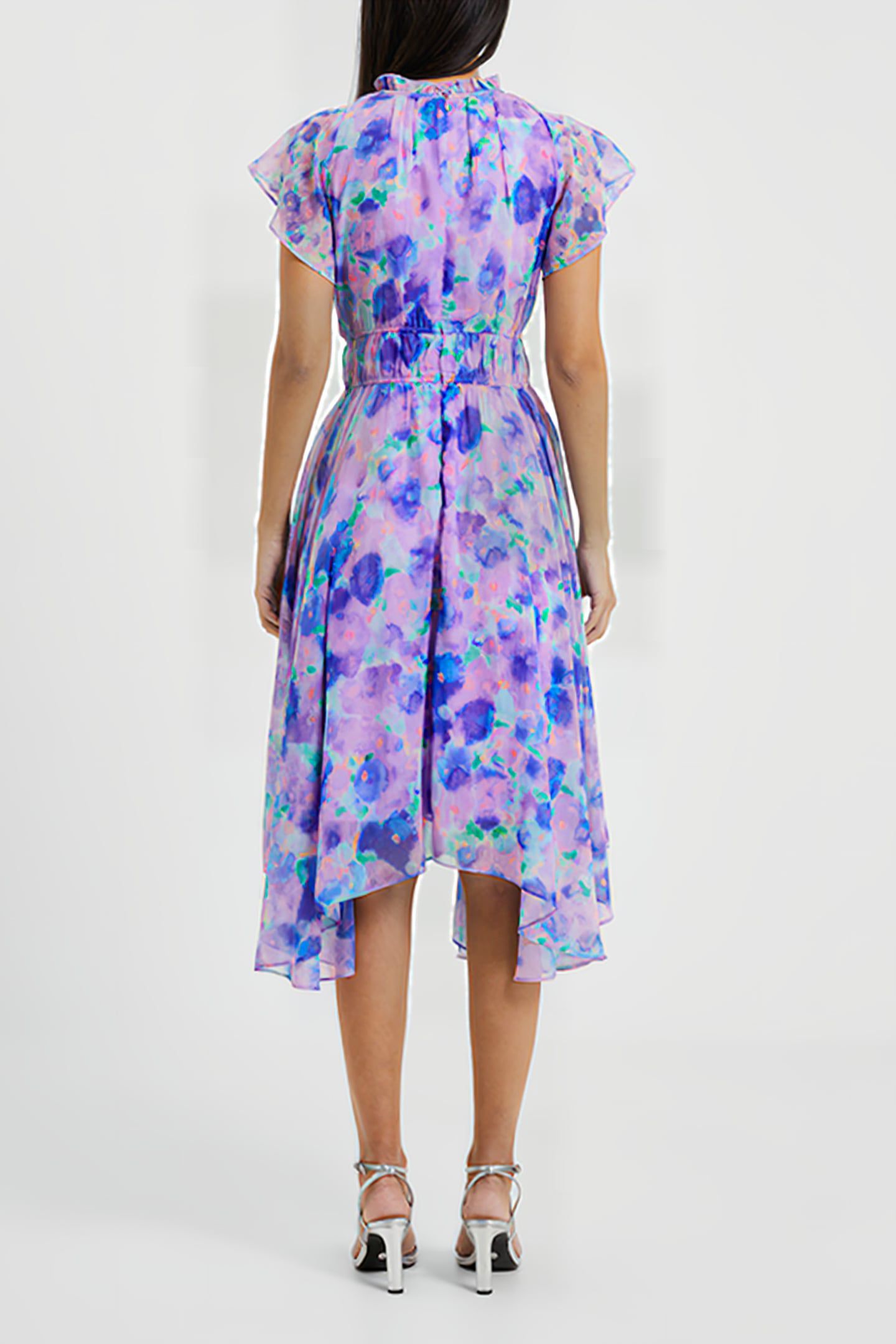 GRETHA CRINKLE RECYCLED DRESS PURPLE 2