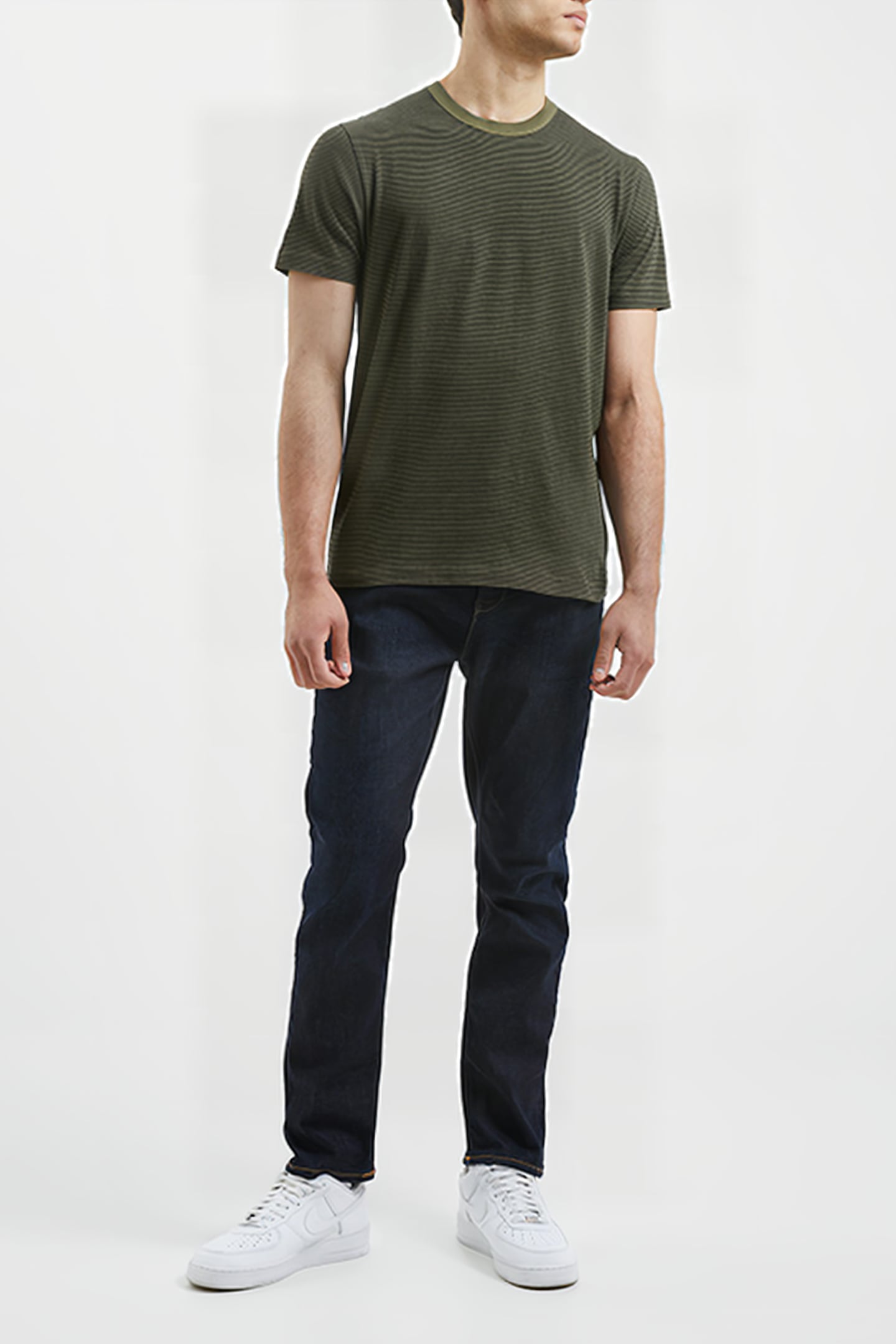 STRIPE SS T SHIRT GREEN 2