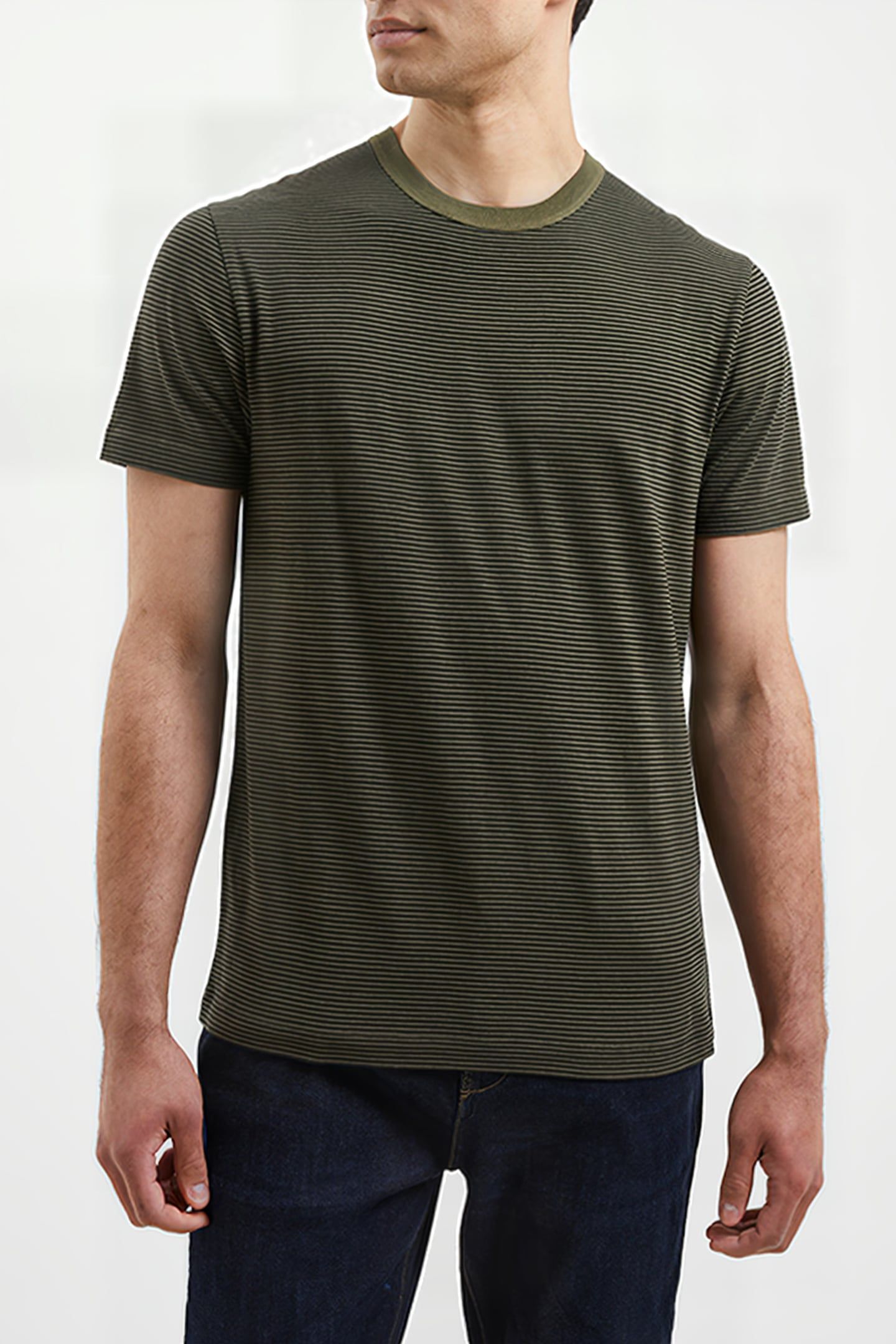 STRIPE SS T SHIRT GREEN 1