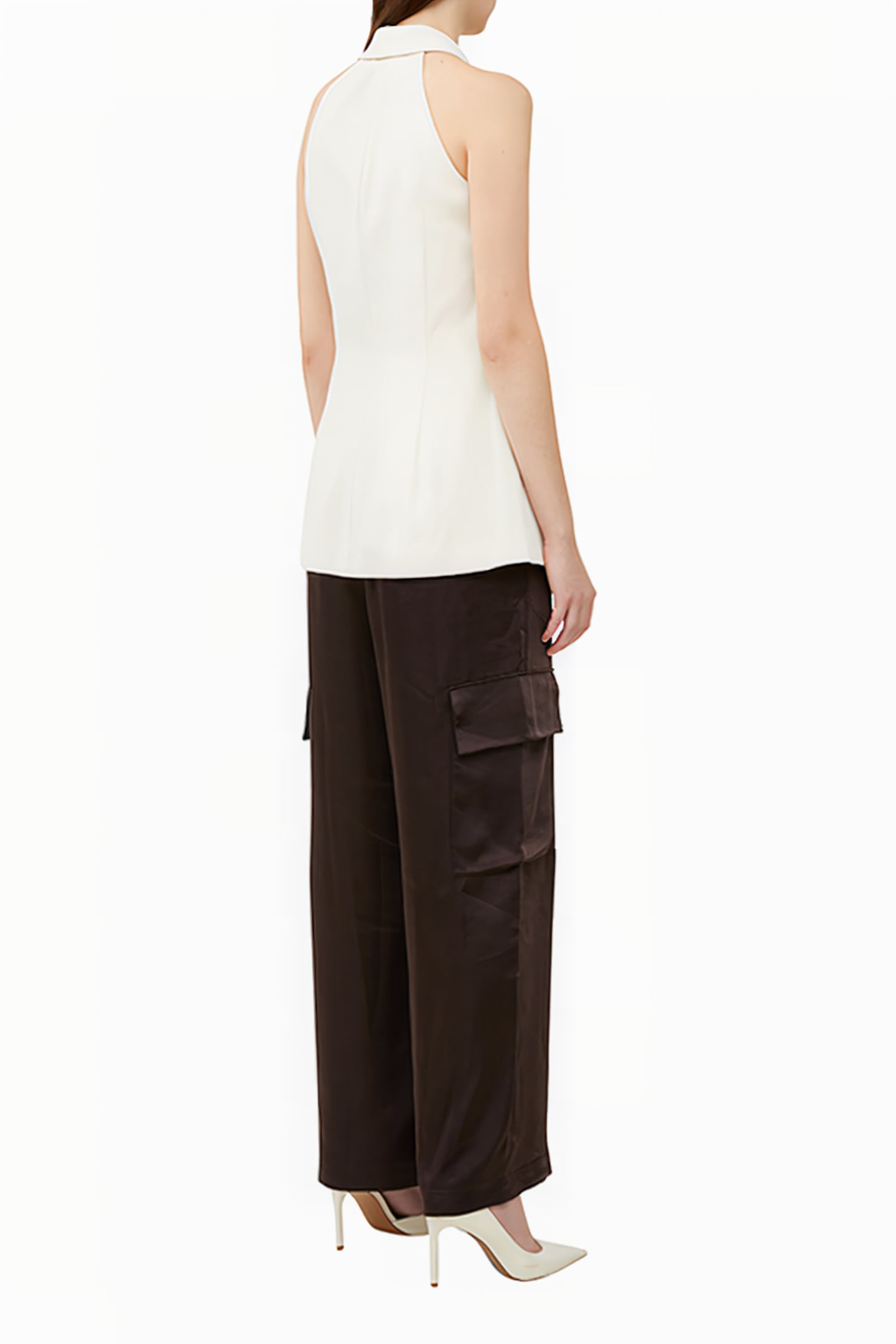 HARRIE HALTER NK WAISTCOAT WHITE 3