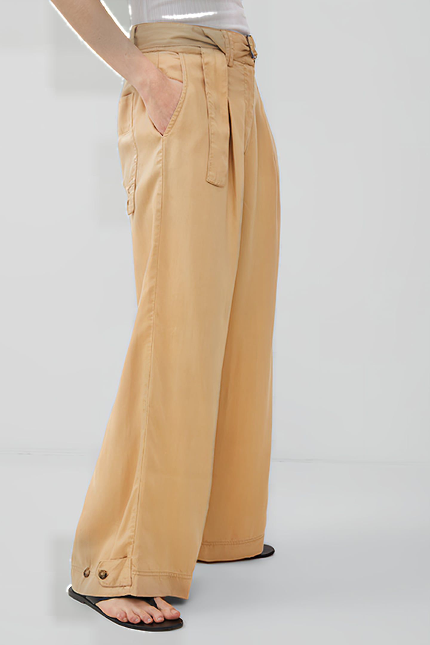ELKIE TWILL TROUSER BROWN 1